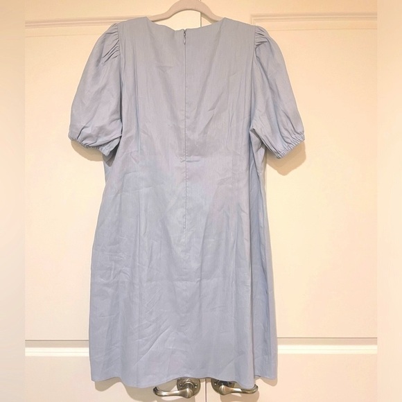J.Crew NWT Stretch viscose/linen blend button front lined mini dress sz 16 BK977 - Picture 9 of 11